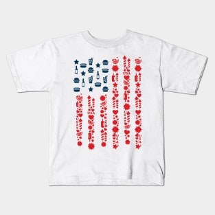 4th July. American Icons Kids T-Shirt